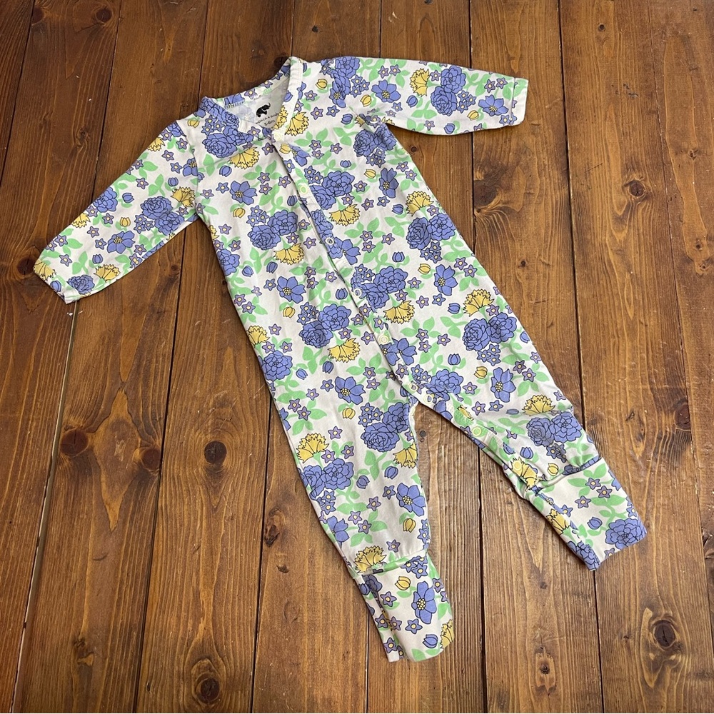 Monica and Andy size 3-6 months floral print sleeper organic cotton
